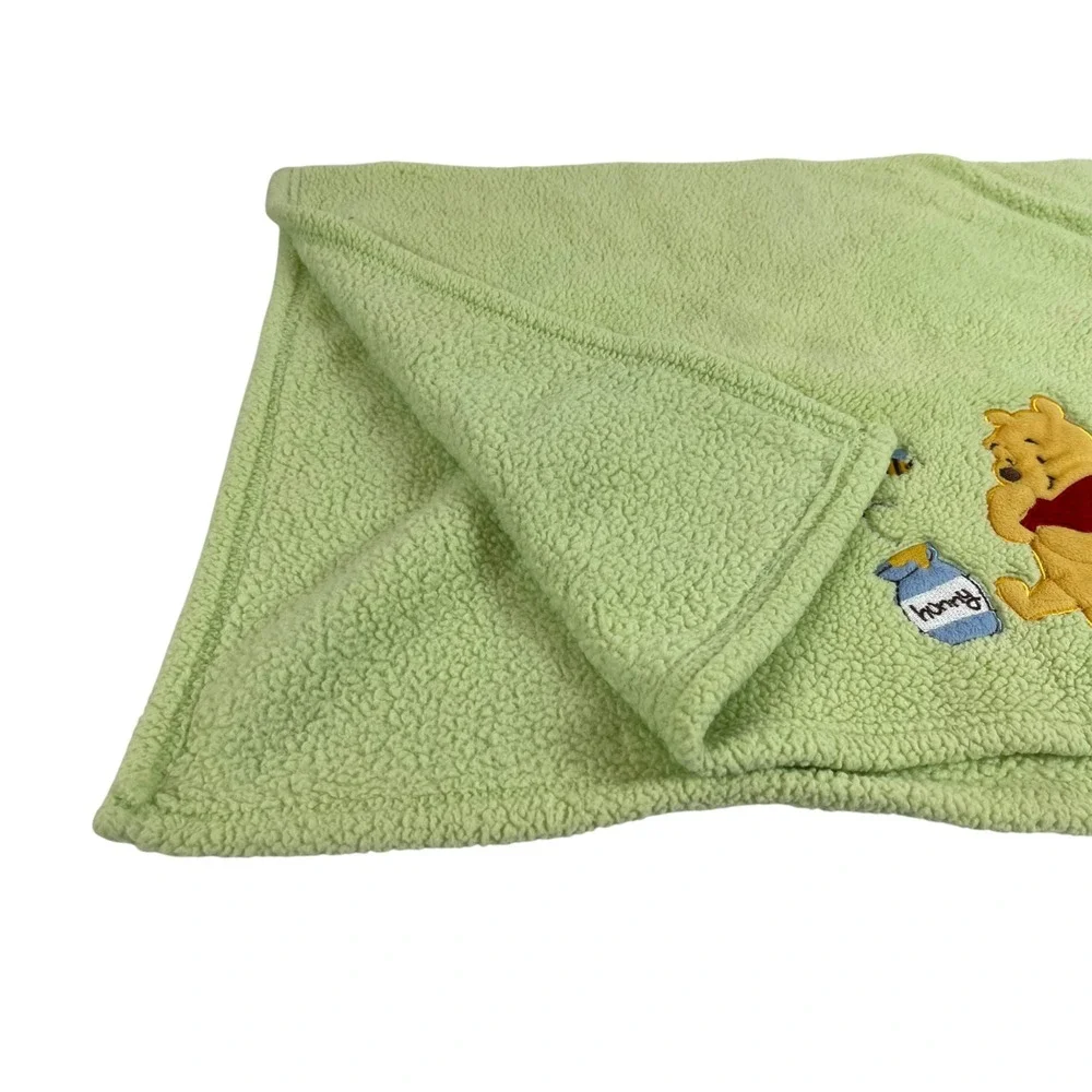 Disney Pooh Bear Green Baby‎ Blanket